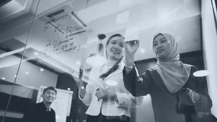 people at the office doing a workshop